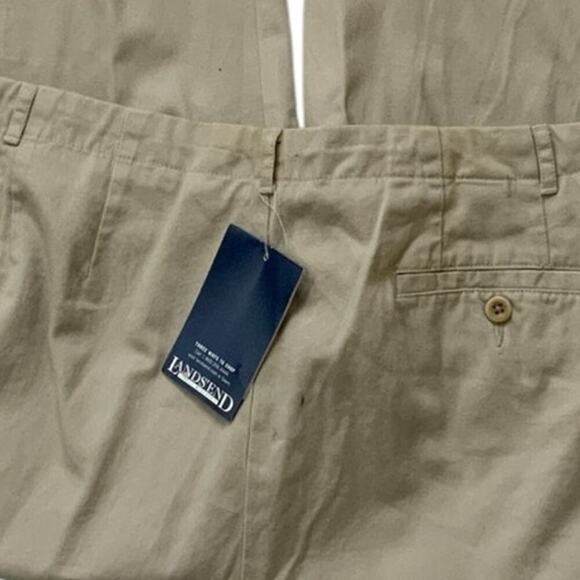 Lands End Khaki Pants Womens 20 Flat Front Casual Preppy Officewear Chino NWT - Picture 8 of 10